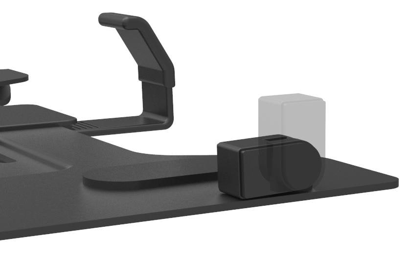 ICY BOX IB-MSA101-LH Notebookhalterung für Monitorarme VESA 75x75 / 100x100 Stahl Schwarz