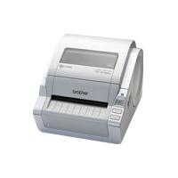Brother TD-4100N - Etikettendrucker - Thermodirekt - Rolle A6 (10,5 cm) - 300 dpi - bis zu 109 mm/Sek. - USB, LAN, seriell - Grau, weiß