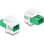 Delock Keystone Modul SC Simplex Buchse zu SC Simplex Buchse grün / weiß (87120)