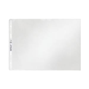 LEITZ Prospekthülle, A4 quer, PP, genarbt, 0,12 mm oben offen, dokumentenecht, mit Papiereinlage, Lochung; (4724-00-03)