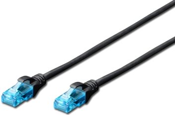 Digitus Patchkabel RJ45 U/UTP Cat5e 0.25m schwarz Hebelschu (DK-1512-0025/BL)