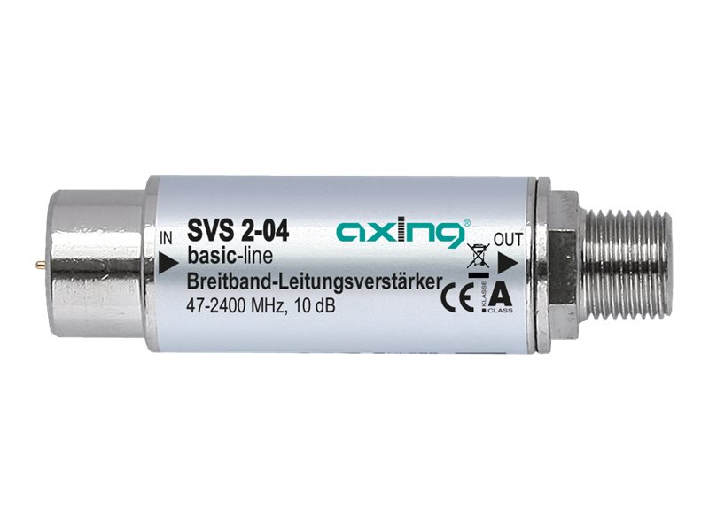 AXING Basic-line SVS 2-04 Inline-Verstärker Silber