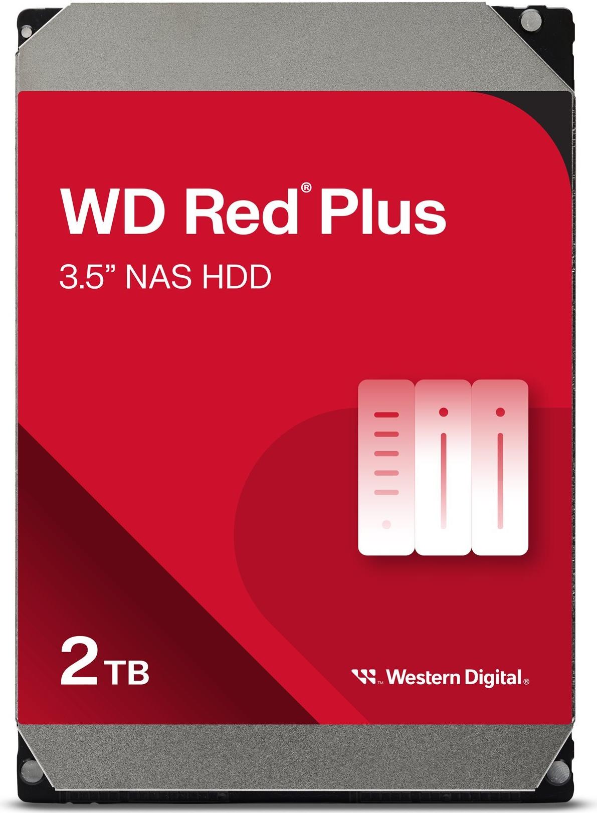 Western Digital WD Red Plus WD20EFPX Interne NAS-Festplatte 2 TB 3.5" SATA 6Gb/s 64 MB Cache