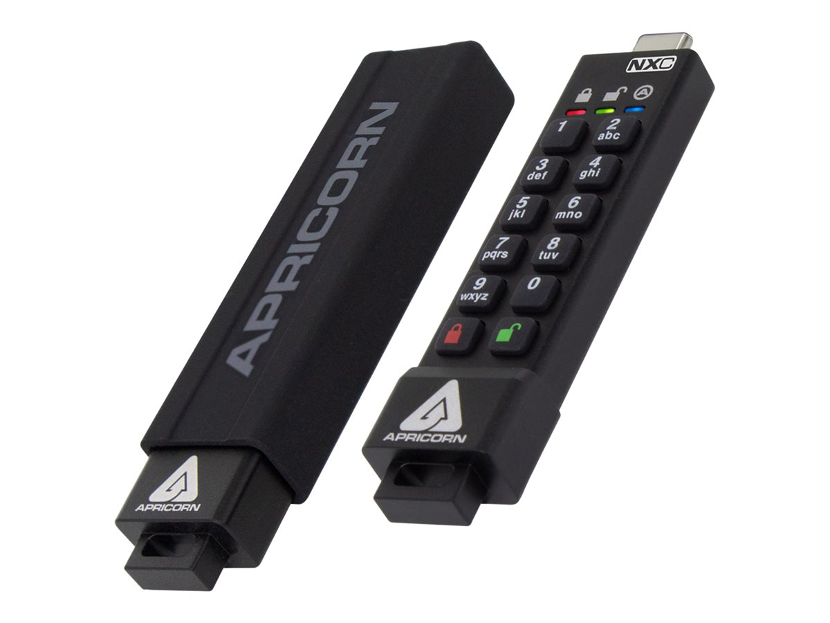 Apricorn Aegis Secure Key 3NXC 32 GB USB-Flash-Laufwerk USB-C 3.2 Gen 1 Schwarz