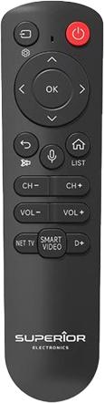 Superior Electronics Remote Control - Universelle Bluetooth Fernbedienung mit Sprachsteuerung Black, SUPTBB001, für LG TVs (SUPTBB001)