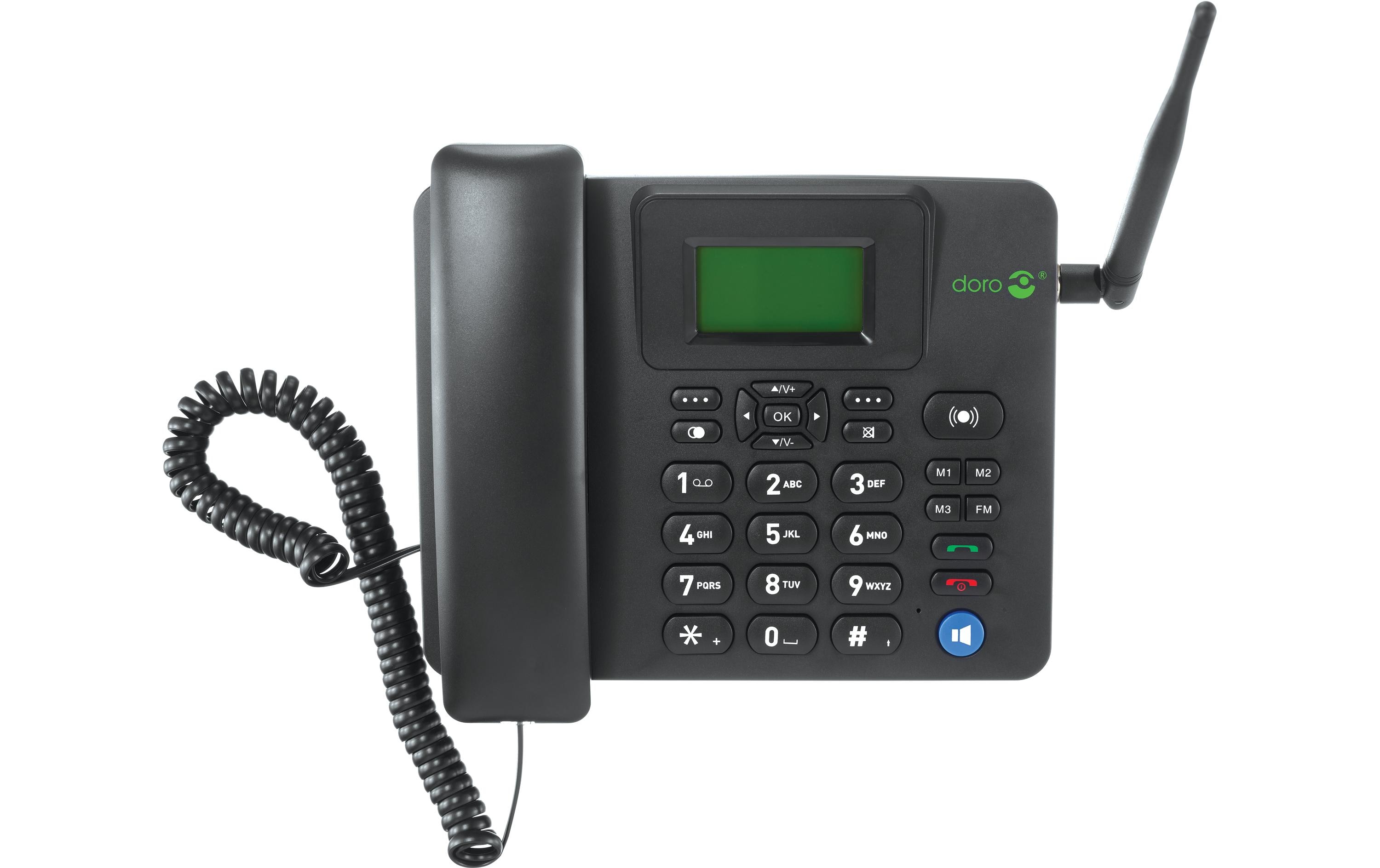 Doro 4100H IP-Tischtelefon 1,7" 4G LTE Mocor OS Schwarz