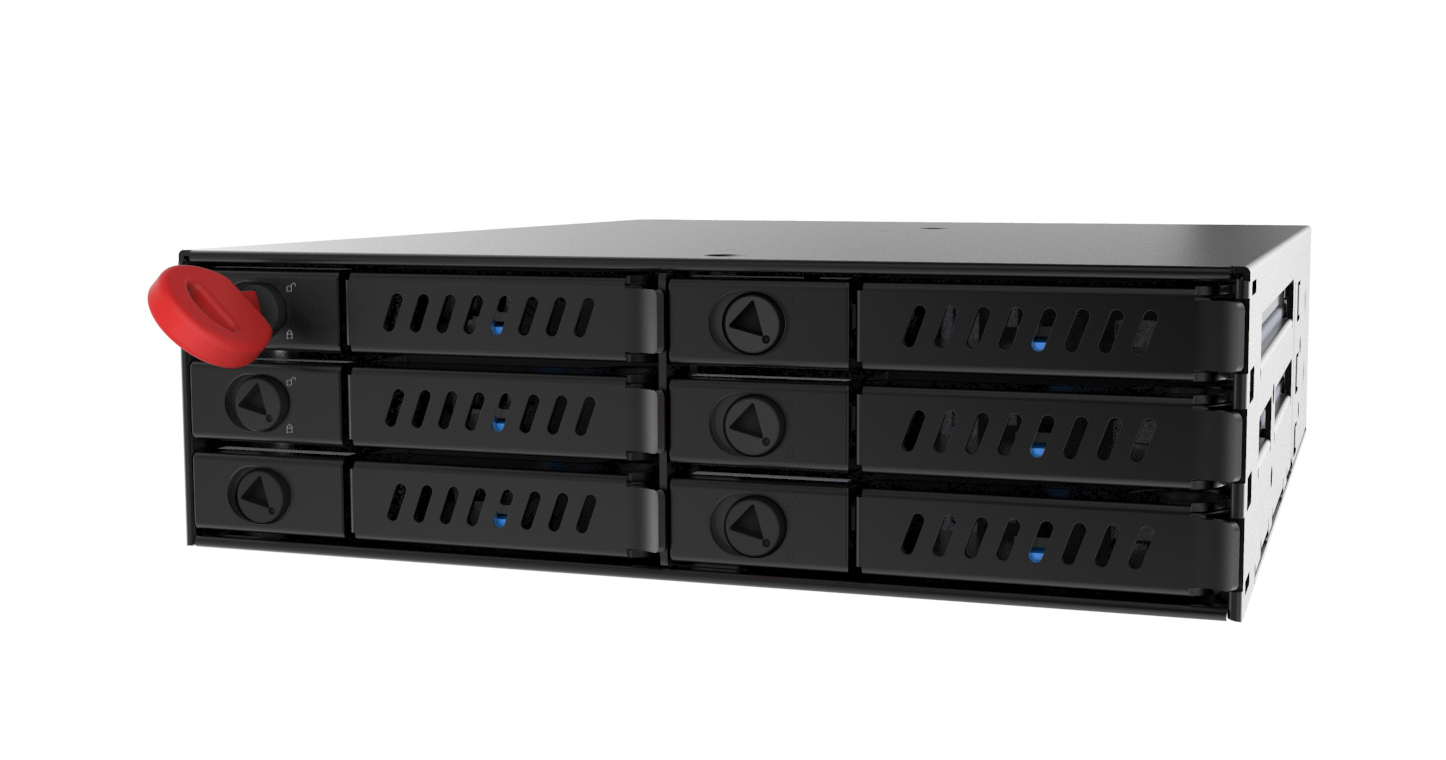 Chieftec CMR-625 Mobiles Speicher-Rack 6x 2.5" Schwarz
