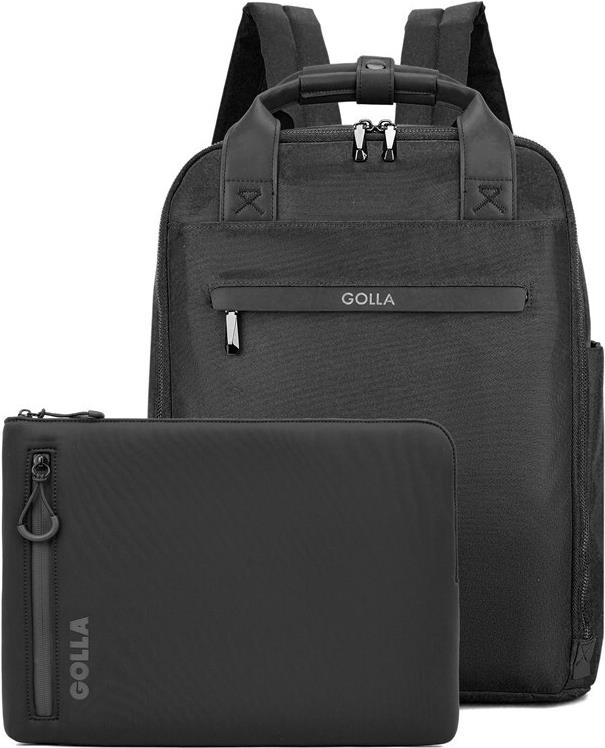 Golla Set aus Rucksack und Laptop-Sleeve 13 Zoll, Black (76462)