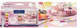 FABER-CASTELL Creative Marker GOLDFABER, 6er Etui Sweet Moments, Tinte auf Wasserbasis, geruchsneutral, wisch- und - 1 Stück (160602)