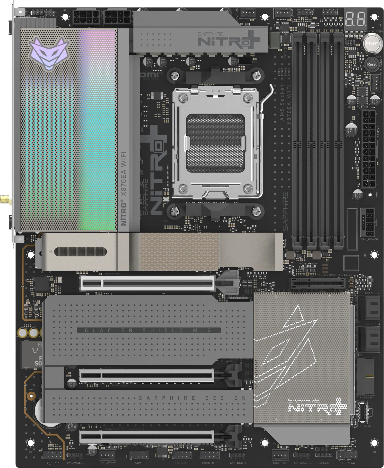 Sapphire NITRO+ X870E-A WIFI7 Mainboard AM5 DDR5 PCIe 5.0 (52122-01-40G)