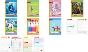 ROTH Hausaufgabenheft Buntstifte Klipp & Klar liniert DIN A5 ohne Rand, 96 Blatt (89493)