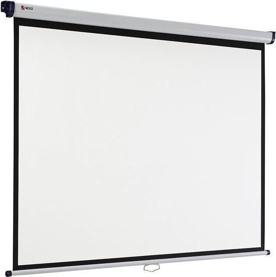 Nobo Roll-Leinwand 1902394 4:3 2400 x 1813 mm Hellgrau, Black Border