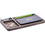 InLine WoodCharge – Organizer mit integrierter Qi-Ladefläche aus Walnuß-Holz (33392Y)