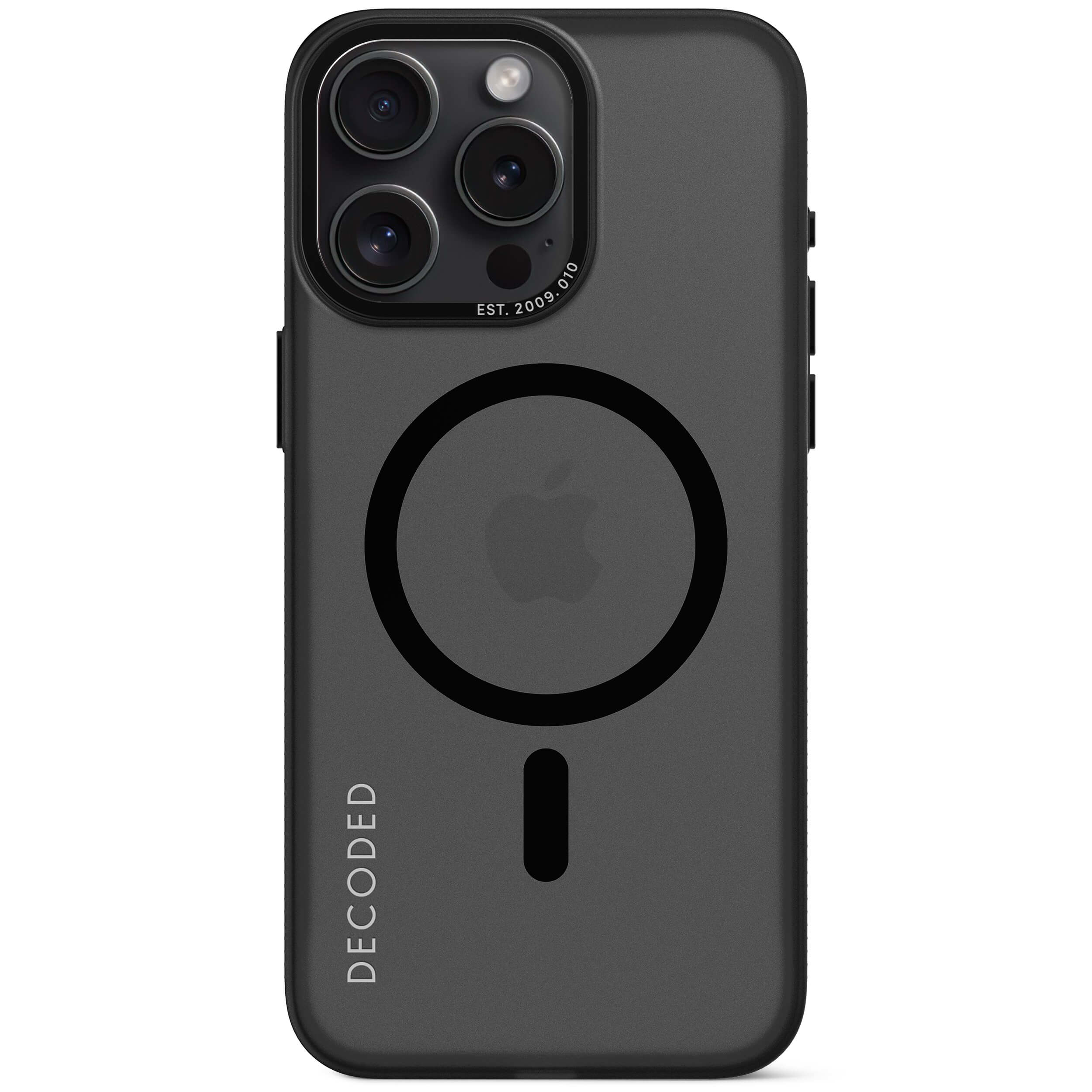 Decoded Schutzhülle für iPhone 15 Pro Max 6,7" Schwarz, Transparent