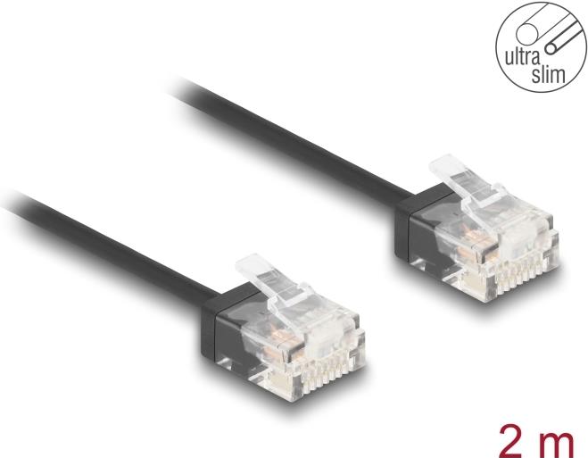 DeLOCK 80372 Netzwerkkabel Schwarz 2 m Cat6 U/UTP (UTP) (80372)