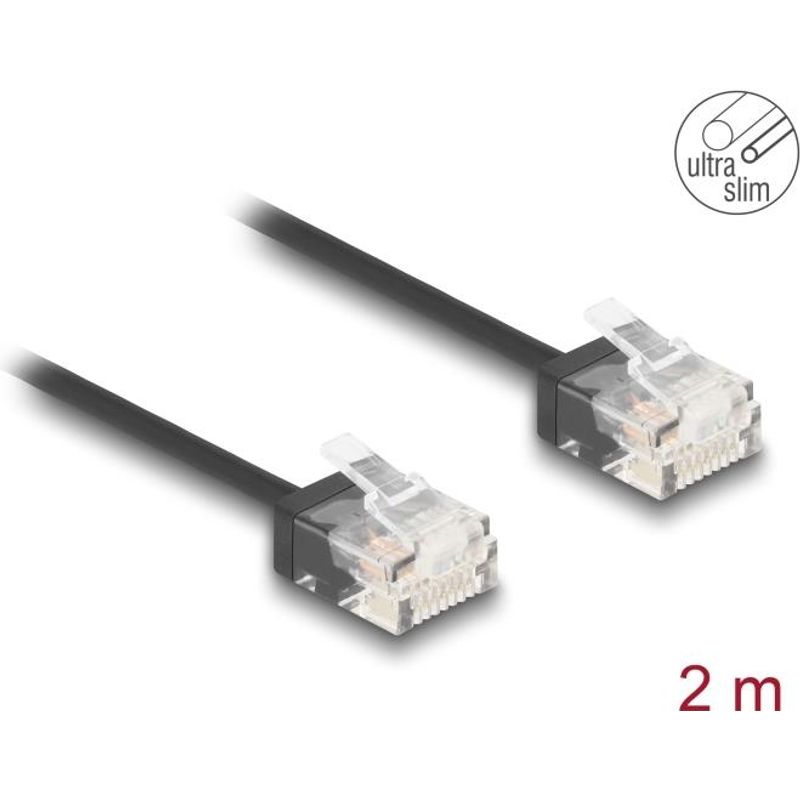 DeLOCK 80372 Netzwerkkabel Schwarz 2 m Cat6 U/UTP UTP 80372