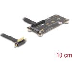 Delock Adapter PCIe 3.0 x1 Stecker 90° gewinkelt zu M.2 Key M Buchse mit Kabel 10 (81503)