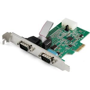 StarTech.com 2 Port PCI Express RS232 Serial Adapter Card - 16950 UART - Seri...
