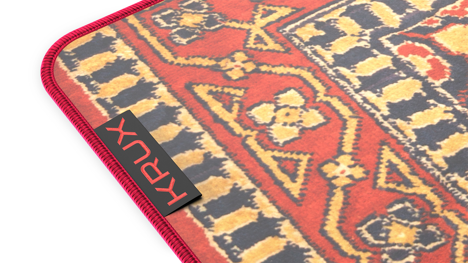 Krux Space XXL Carpet Gaming-Mauspad Mikrofaser Anti-Rutsch-Basis 970 x 400 mm Rot