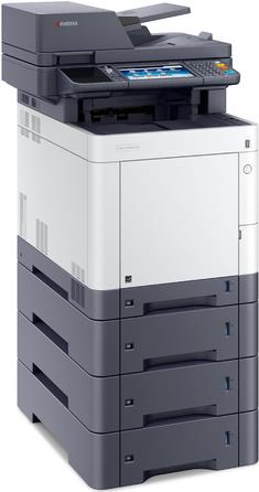 Kyocera ECOSYS M6630CIDN Farb-Multifunktionssystem (4in1: Drucken, Kopieren, Scannen, faxen), Bis zu 30 Seiten/min SW oder Farbe (Drucken/Kopieren), 75-Blatt-Originaleinzug mit Wendung, 250-Blatt-Kassette + 100-Blatt-Universalzufuhr (max. 1.850 Blatt), Touch-Panel (17,8 cm). (1102TZ3NL0)