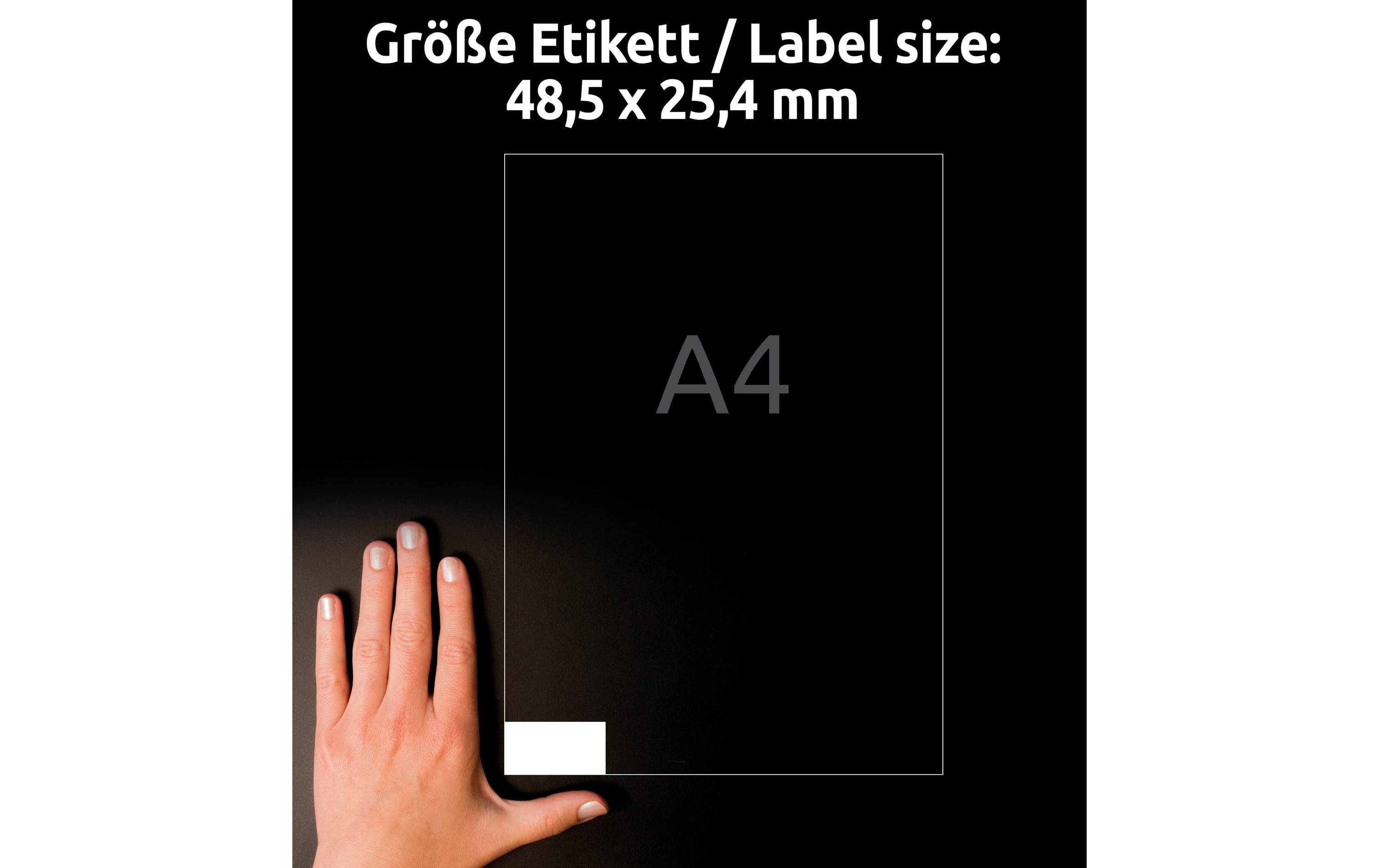Avery Zweckform 4780-65 Universal-Etiketten 48,5 x 25,4 mm 65 Blatt Weiß