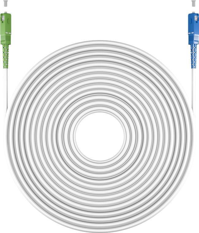 Goobay 59617 Glasfaserkabel 0,5 m SC/UPC SC/APC FTTH OS2 Weiß (59617)