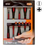 Bahco Ergo Elektriker Schraubendreher-Set 5teilig Schlitz, Kreuzschlitz Phillips (BE-9881S)