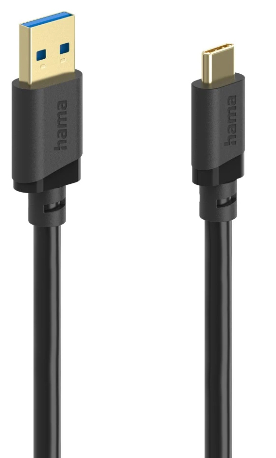 Hama USB-Kabel USB-A-Stecker - USB-C-Stecker USB 3.2 Gen 1 5 Gbit/s 1,5 m Schwarz
