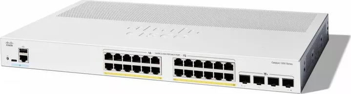 CISCO Catalyst 1200 24-Port Switch / PoE+ with 195W power budget / 4 x 10G SFP+ Uplinks (C1200-24P-4X) (geöffnet)