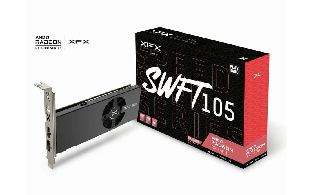 XFX Speedster SWFT105 Radeon RX 6400 4 GB GDDR6 Low-Profile Schwarz