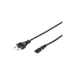 Wentronic Goobay Euro Anschlusskabel, 1,5 m, Schwarz - Eurostecker (Typ C, CEE 7/16) > Gerätebuchse C7 (50084)