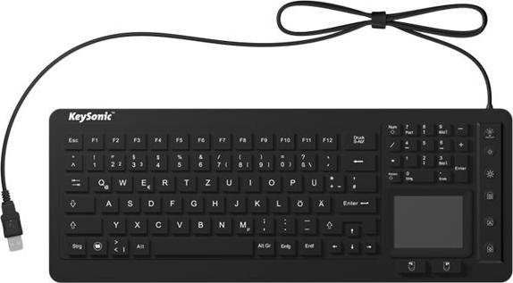 KeySonic KSK-6231 Inel Tastatur USB QWERTZ US International Schwarz