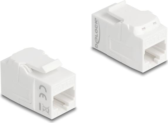 Delock Keystone Modul Kupplung RJ45 Buchse zu UTP Cat.6A weiß (90719)
