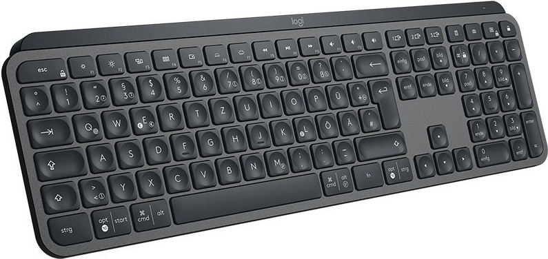 Logitech MX Keys Tastatur RF Wireless + Bluetooth QWERTZ Deutsch Schwarz (920-009404)