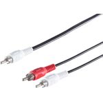 S/CONN maximum connectivity Cinch Verlängerung Kabel-Cinchstecker auf 2 Cinchstecker, 2,5m (40064)