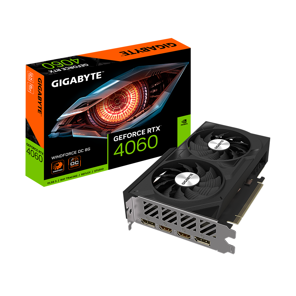 Gigabyte GeForce RTX 4060 WINDFORCE OC 8G (GV-N4060WF2OC-8GD)