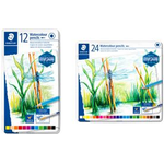 STAEDTLER Aquarellstift Design Journey, 12er Metalletui Sechskantstift, Minenstärke: 2,9 mm, wasservermalbar, - 1 Stück (14610C M12)