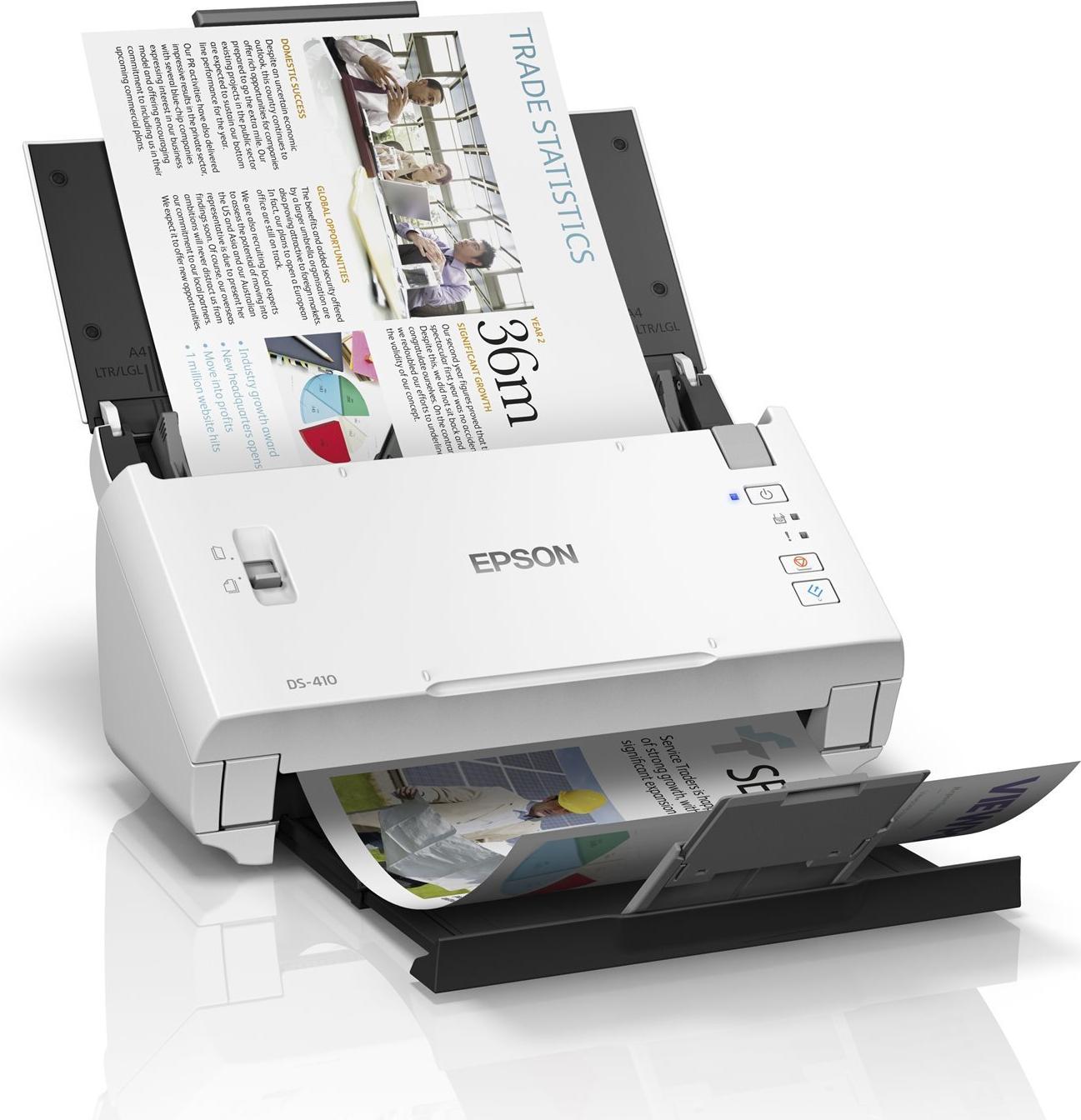 Epson WorkForce DS-410 Dokumentenscanner 600 dpi Schwarz, Weiß