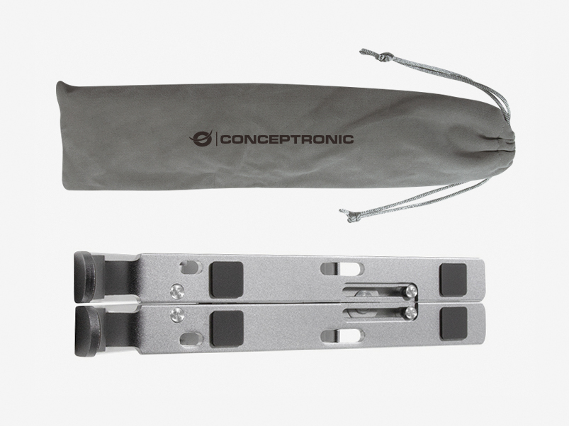 Conceptronic THANA04S ERGO Klappbarer Laptop-Kühlständer aus Aluminium 15,6" Silber