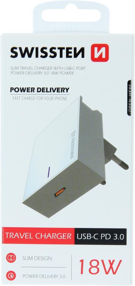 Swissten 22049000 Ladegerät für Mobilgeräte Schwarz Indoor (2249100)