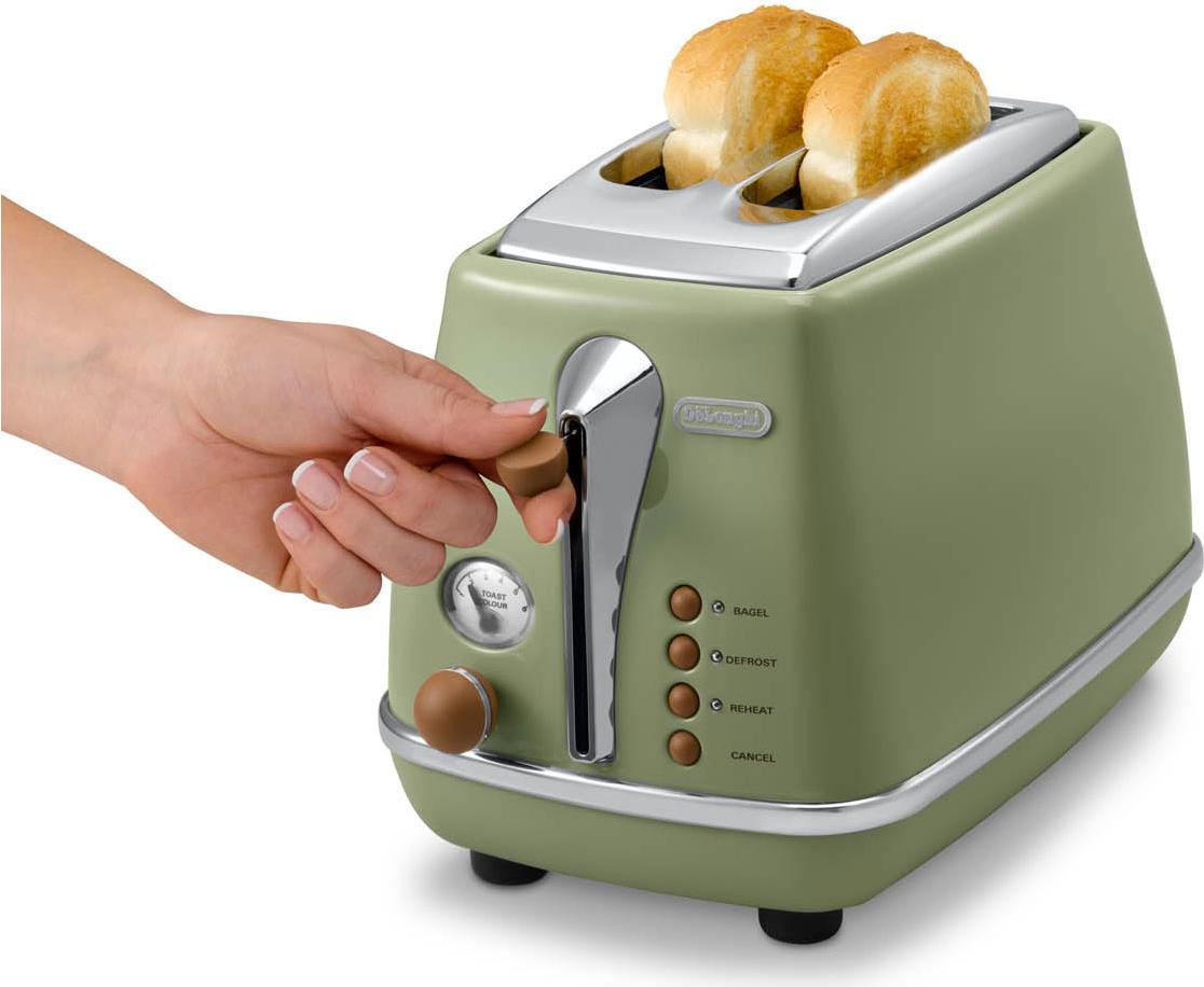 De'Longhi Icona Vintage CTOV 2103.GR Toaster 900W Grün