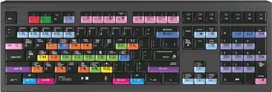 Logickeyboard LKB-FLS-A2M-UK Tastatur USB QWERTY UK Englisch Schwarz (LKB-FLS-A2M-UK)