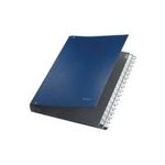 LEITZ Pultordner, A4, 1-31, 32 Fächer, Kunststoff, schwarz Fächerblock aus reißfestem Karton, Einband aus Graupappe (5931-00-95)