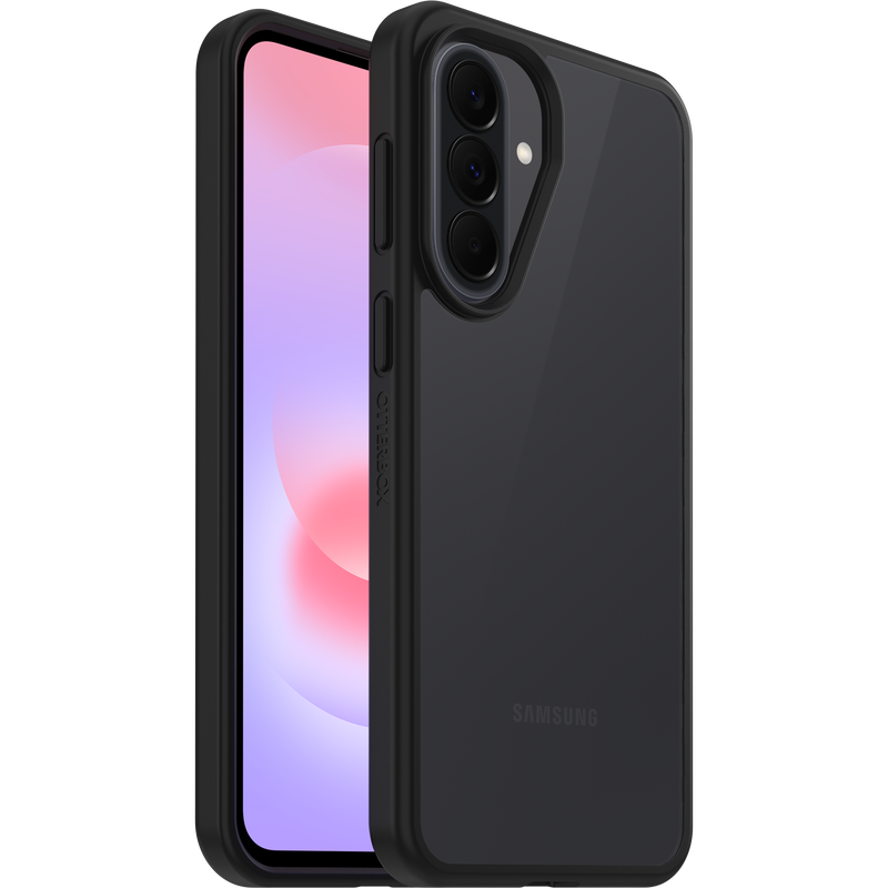 OtterBox React Samsung Galaxy A37 5G, stoßfest, sturzsicher, ultraschlank, schützend, Getestet nach Militärstandard, Transparent/Schwarz, ProPack (Bulk)