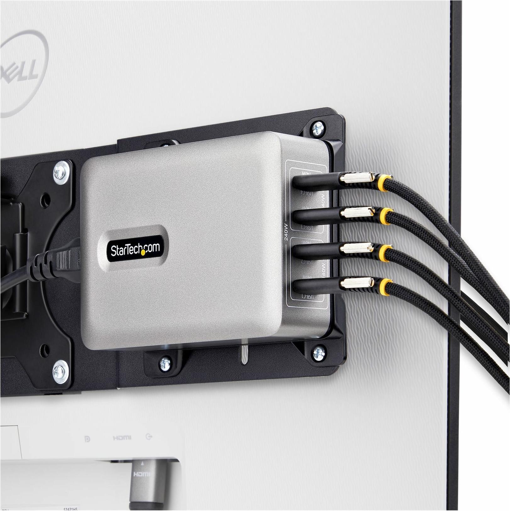 Startech 4-Port USB-C Charger 240W Total Single Port 140W EPR Netzteil Grau