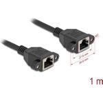 Delock Netzwerk Verlängerungskabel S/FTP RJ45 Buchse zu Cat.6A flache (90784)