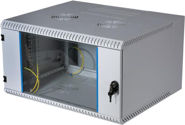 EFB-Elektronik 48,30cm (19") Wandgehäuse 6HE, schwenkend, 2-teilig, RAL7035, Tiefe 500 mm Hersteller: EFB Elektronik (691606VGR.50)