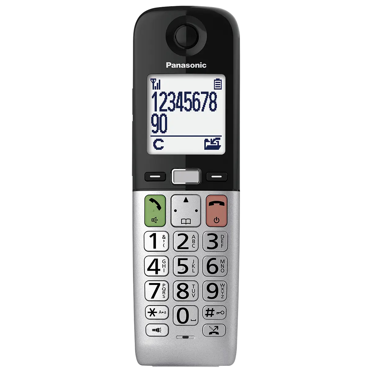 Panasonic KX-TGU430EXB Schnurlostelefon DECT mit Anrufbeantworter Schwarz & silber