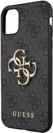 GUESS Hard Cover 4G Big Metal Logo Grey, für Apple iPhone 11, GUHCN614GMGGR (GUHCN614GMGGR)