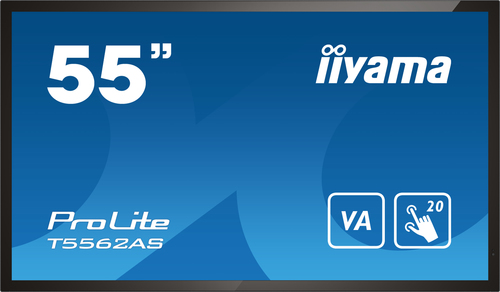 IIYAMA ProLite T5562AS-B1 139cm (55") 4K UHD Monitor HDMI Touchscreen [Energieklasse G] (T5562AS-B1)